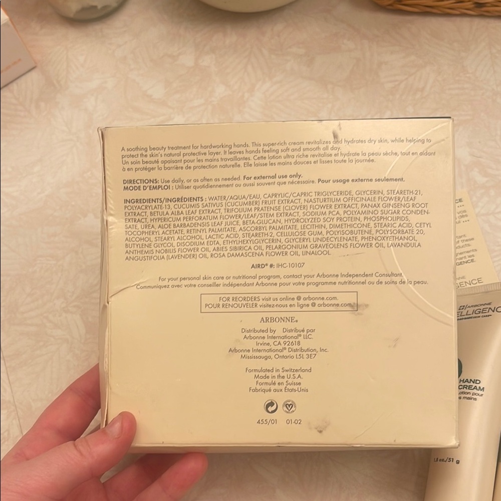 Arbonne Intelligence Hand Cream -Pack of 5 - Picture 5 of 8